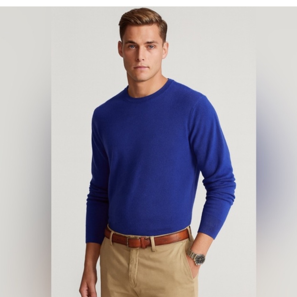 Men's Polo Ralph Lauren 100% cashmere Crewneck Sweater Sz M #0790